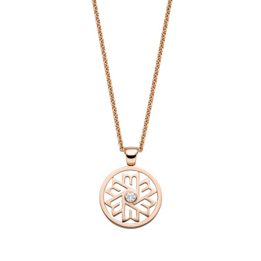 Halsschmuck, Roségold, Danuvina Mill River Anhänger mit Halskette